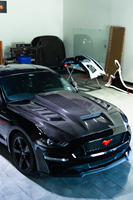 Convient aux modèles 2018 à 2022 Ford Mustang Version Haute Qualité TF Capot de moteur en fibre de carbone