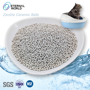 ETERNAL WORLD Billes de céramique en zéolite biodégradables pour l'adsorption et la désodorisation de la litière pour chats - Product Image 1