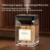 Diffuseur d'arômes à commande vocale, pulvérisation automatique d'aromathérapie, diffuseur intelligent de 500 ml, ensemble de diffuseurs à bâtonnets, désodorisant de voiture sans eau, parfum thé
