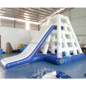 XIXI TOYS Torre de salto flotante de agua inflable de PVC duradero/Torre DE ACCIÓN DE AGUA flotante inflable con tobogán y gota de agua - Product Image 2