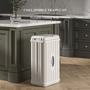 ELPHECO Bote <span class=keywords><strong>de</strong></span> <span class=keywords><strong>Basura</strong></span> <span class=keywords><strong>de</strong></span> Reciclaje con Sensor Inteligente, Plástico Automático Plegable <span class=keywords><strong>de</strong></span> Gran Capacidad con Tapa para Uso Doméstico - Product Image 2