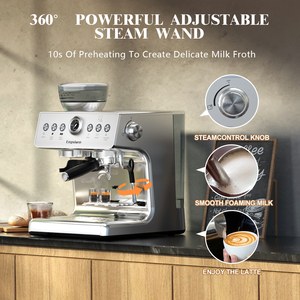 Empstorm 21M Professional <b>Espresso</b> Coffee Machine with Adjustable Bean-to-<b>Cup</b> for Household and Hotel Use - Product Image 2