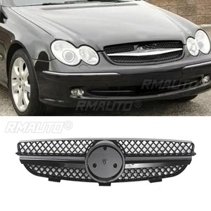 แถบตกแต่งกระจังหน้ารถยนต์ กระจังหน้าทรง AMG สำหรับ Mercedes Benz CLK W209 2003-2009 อะไหล่ภายนอก - Product Image 1