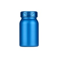 Bouteille PET cylindrique givrée de haute qualité de 150 ml, capsule, pilule, emballage de médicaments, produits de santé, bouchon à vis
