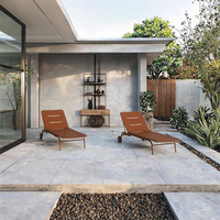 Chaise de salle à manger moderne et confortable pour jardin et terrasse, avec assise et dossier en alliage d'aluminium, durable pour cour, parc, hôtel