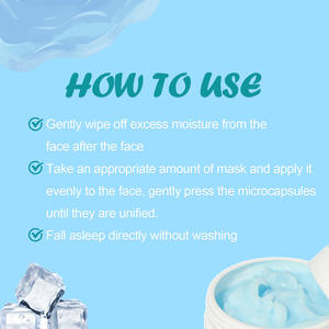 Masque de nuit hydratant à l'eau glacée <span class=keywords><strong>Hydra</strong></span> <span class=keywords><strong>Moist</strong></span>, masque de boue blanchissant, réparation nocturne, premiers secours, masque facial hydratant pour femmes - Product Image 4