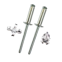 Rivets aveugles en aluminium pliables étanches de 5,2 mm, 6,4 mm, 7,5 mm avec tête dôme en caoutchouc, rivets POP pliables