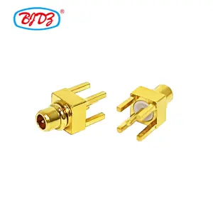 Factory supply Wholesale Gold Plated MMCX Male Plug for PCB 4 Pins feet RF Coax Coaxial connectors Antenna in stock