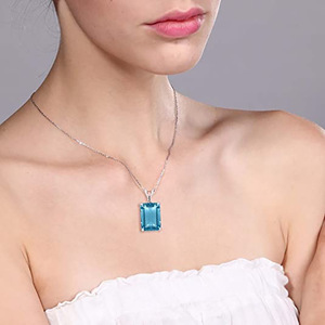 Collana con pendente quadrato a quattro punte con zirconi per donna, catena semplice per clavicola, gioiello alla moda, idea regalo - Product Image 3