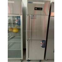 Congélateur commercial à quatre portes en acier inoxydable 201/304, plage de température -18°C à -22°C, pour la vente en gros