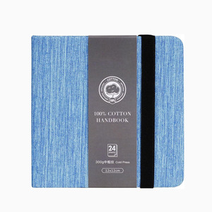 XinyiArt 100% Coton, Bloc de papier <span class=keywords><strong>aquarelle</strong></span> pour artiste, 24 feuilles, 300 g/m², <span class=keywords><strong>Bleu</strong></span>, pour peinture et <span class=keywords><strong>dessin</strong></span>, journal, papier à pression froide - Product Image 1