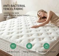 Matelas de luxe de haute qualité pour hôtel, avec ressorts ensachés, Euro Top, hybride, en latex, format King et Queen, en mousse à mémoire de forme gel, enroulable en boîte