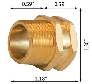 3/4 raccordo a compressione in ottone "<span class=keywords><strong>GHT</strong></span> femmina X 3/4" NPT maschio da <span class=keywords><strong>GHT</strong></span> a NPT - Product Image 4