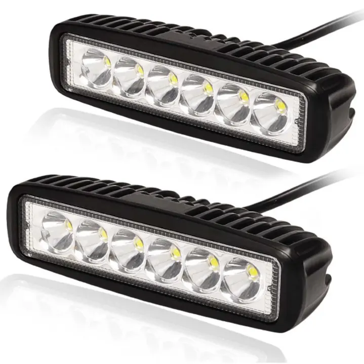 PLUSBEAM 6.2 inç su geçirmez 18W LED ışık Bar Off Road LED çalışma nokta römork ışık çubuğu jee-p tekne ATV SUV kamyon Bla