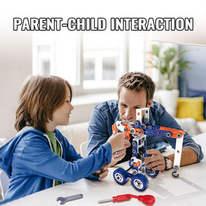 Hanye 152 pièces Jouets en plastique DIY pour enfants, Ensemble de construction d'ingénierie STEM 12 en 1 avec vis et écrous - Product Image 6