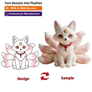 Peluche professionista produttore di peluche di volpe a nove code mascotte da collezione giocattoli di peluche personalizzati - Product Image 1