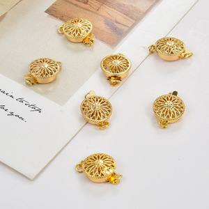 <span class=keywords><strong>Boucle</strong></span> délicate à 1, 2 ou 3 rangs, <span class=keywords><strong>fermoir</strong></span> creux géométrique rond, connecteur à broche pour la fabrication de bracelets et accessoires de bijoux DIY - Product Image 1