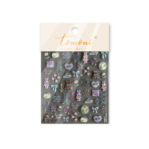 Adesivi per Unghie in Rilievo, Decorazioni per Unghie con Cartoni Animati Dolci e Carini, Coniglietti, Orsetti e Stelle - Product Image 1