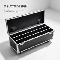 Flight case en aluminium sur mesure pour 3 projecteurs LED Wall Washer, robuste, pour le transport de matériel d'éclairage de scène