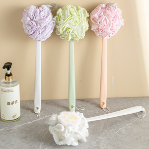 Modern Oval Bath <b>Brush</b> with Soft Bristles Foaming Long Handle for <b>Back</b> Rubbing - Product Image 4