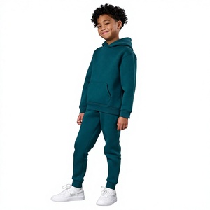 Ensemble de vêtements pour adolescents en coton OEM, ensemble de sweat-shirt et de pantalon long en jersey, 2 pièces, survêtements pour bébés, vêtements assortis pour enfants, ensemble de survêtement - Product Image 1