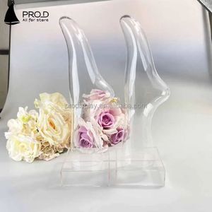 Vente chaude Chaussettes Magasin Affichage Haute Qualité Transparent Acrylique Pied <span class=keywords><strong>Film</strong></span> Femmes - Product Image 2