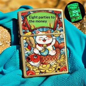 Venta Directa de Fábrica: Encendedor de Queroseno Hot Relief Armor con Rueda de Encendido, Resistente al Viento, Tallado, Luminoso y de Moda - Product Image 5