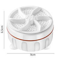 Mini machine à laver portable intelligente pour sous-vêtements et chaussettes, alimentée par USB, à ultrasons, avec nettoyage turbo rotatif
