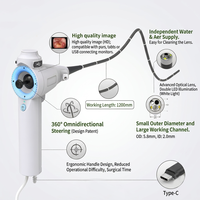 Endoscope vétérinaire flexible multi-usage pour équidés, bovins et petits animaux, sonde réutilisable à direction 360°
