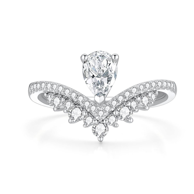 Wholesale 14K Solid Gold Wedding Ring Women High Quality Lab Grown 0.5ct VVS1 VVS2 VVS Diamond Engagement Anniversary Prong