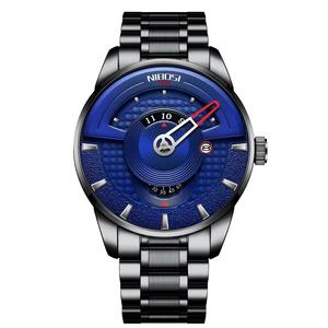 Drioshipping lujo hombres de acero inoxidable cuarzo reloj de pulsera ventana de cristal elegante negocios Relojes Hombre Ronda - Product Image 4