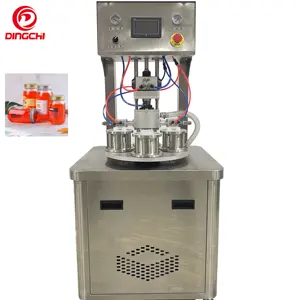 Semi Automatic Round Glass Jar Vacuum Capping Machine Manual Tightening Closing Capper