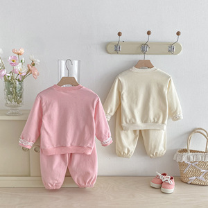 Hai Mảnh Thiết Lập Hàn Quốc Phong Cách 2025 Mùa Thu Trẻ Em Của Thời Trang Ren Công Chúa Và Bé Vớ Cho Trẻ Em - Product Image 4