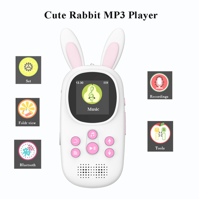 Cartoon Kids MP3 Music Player, 2.0 Inch Touch Screen, Student Specific, External Speaker, Mini Walkman,  Version
