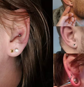 Alat pengukur telinga Punk 36 buah, anting-anting baja tahan karat lancip 316L, alat perenggang - Product Image 5