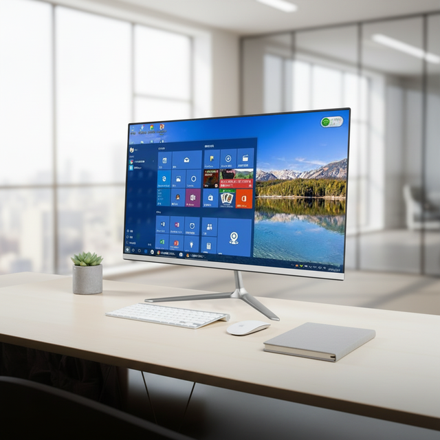 New FHD 21.5'' All-in-One Desktop PC Intel I3/I5/I7 Quad Core Gaming for Business with IPS Screen SSD and Windows 10/11