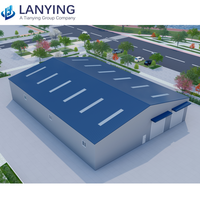 Edificio prefabricado de estructura de acero de diseño moderno para Taller de almacenamiento automático o tienda de almacén de construcción de metal