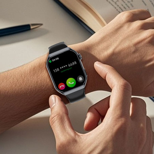 Hợp kim nhôm và silica gel cảm ứng đầy đủ màn hình BT cuộc gọi ngủ thể dục nhịp tim theo dõi không thấm nước Thể Thao Smartwatch - Product Image 3