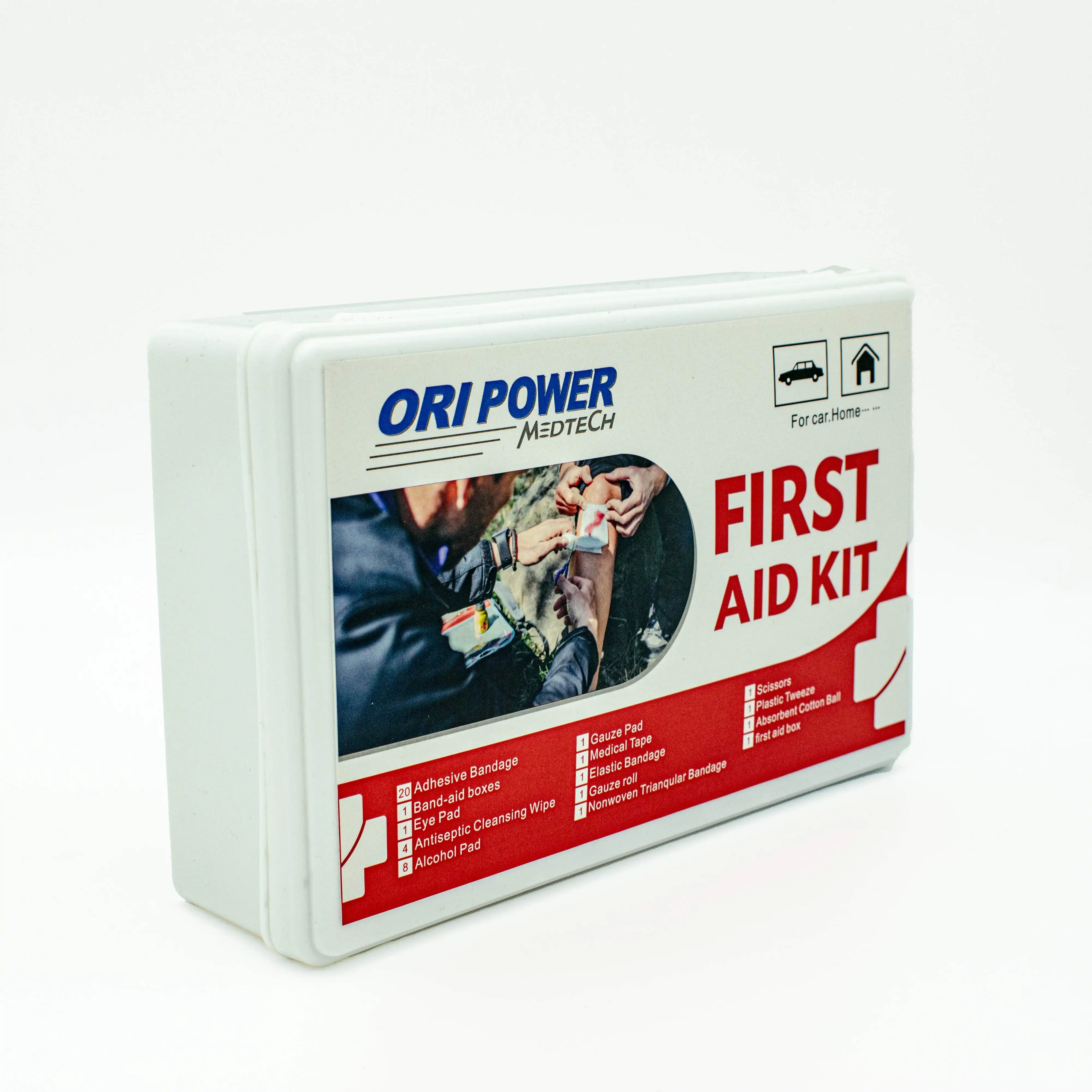 Oripower solid color first aid pp box For outdoors portable to carry medical kit