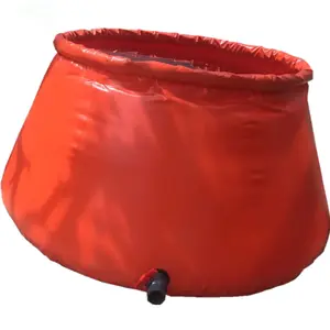 Tanque de agua con forma de cebolla, bote de agua plegable con tapa abierta de Pvc, 50L ~ 500.000 litros