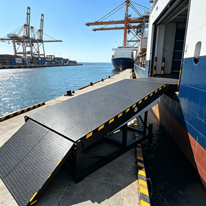 Fixed Boarding Bridge 2000mm <strong>Platform</strong> PLC Controlled Hydraulic Dock <strong>Ramp</strong> with 10000kg Static Load Capacity - Product Image 2