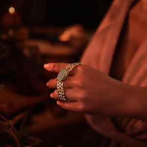 กำไลข้อมือคริสตัล สแตนเลสสตีล 316L ชุบทอง PVD ดีไซน์รูปไข่ ประดับด้วยหิน สำหรับผู้หญิง - Product Image 3