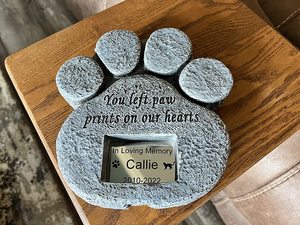 Bia Đá Tưởng Niệm Cho Chó Hoặc Mèo Cá Nhân Đá Tượng Kỷ Niệm Cho Thú Cưng In Dấu Chân Bằng Nhựa - Product Image 5