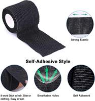 Waterdichte tattoo grip cover wrap tape, cohesieve elastische zelfklevende tattoo bandage wrap voor tattoo machine pen naalden