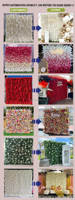 Hochzeits-Wanddekoration Zubehör 2,4m X 2,4m Dekor Blumen-Hintergrund 3D Rote Seiden-Rosen Künstliche Blumenwand