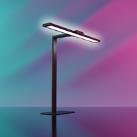 Lampe de bureau LED intelligente 60W avec poteau en aluminium, CRI 95 élevé, lumière de table pour la protection des yeux, idéale pour les étudiants, la lecture et l'écriture, avec mode minuterie