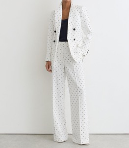 <span class=keywords><strong>Traje</strong></span> de Blazer Blanco Cruzado de 2 Piezas para <span class=keywords><strong>Mujer</strong></span>, Elegante Conjunto de Oficina y Negocios, Pantalón de <span class=keywords><strong>Traje</strong></span> a Medida, Tela de Estambre Antiencogimiento - Product Image 3