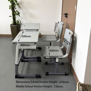 Meubles d'école primaire/moyenne pour les Philippines, ensembles de bureau et chaise individuels pour élèves, OEM/ODM - Product Image 4