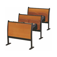 Mobilier de bureau et chaise durables pour les écoles supérieures Chaise de salle de conférence universitaire en bois pliante avec bureau