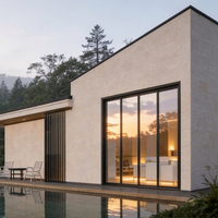 Villa de luxe préfabriquée en panneaux SIP avec mur panoramique en verre, pour glamping, résidence durable à valeur R élevée, idéale pour Airbnb et ADU
